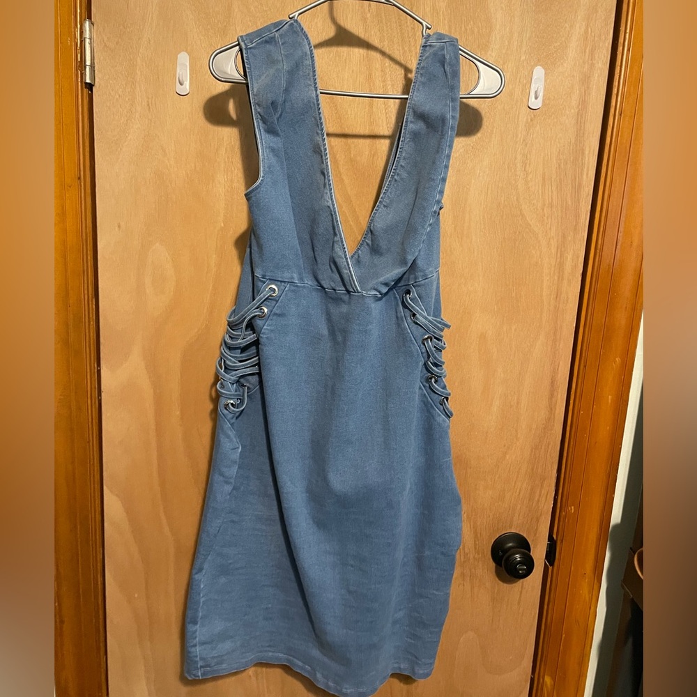(EUC)C’est Toi Double-V Denim Dress 3x
